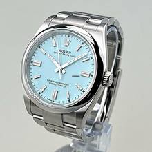 Thumbnail von Rolex Oyster Perpetual 36 Zifferblatt türkis blau Tiffany dial Index Oysterarmband Full Set EK 10/2025 deutsche Auslieferung
