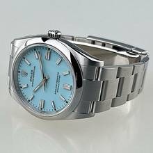 Thumbnail von Rolex Oyster Perpetual 36 Zifferblatt türkis blau Tiffany dial Index Oysterarmband Full Set EK 10/2025 deutsche Auslieferung