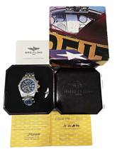 Thumbnail von Breitling Crosswind Chronograph rare blue UTC Pilot B&P