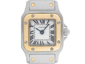 Thumbnail von Cartier Santos Galbée Lady PM Ref.1567 1996 original Box wie Neu Vintage