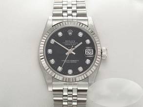 Thumbnail von Rolex Datejust 31 31mm Medium Stahl Weissgold 750 Diamanten Automatik Gold Stainless Steel 18kt White Gold Jubilé-band Chronometer Oyster Black Dial