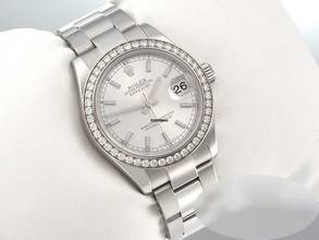 Thumbnail von Rolex Datejust 31 31mm 178384 2011 Lc100 Stahl Weissgold 750 Diamanten