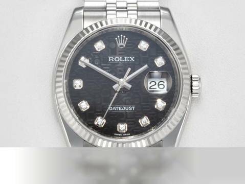  Rolex Datejust 36 36mm 116234 2010 Stahl Weissgold 750 Diamanten Automatik Stainless Steel 18kt White Gold Jubilé-band Chronometer Oyster 