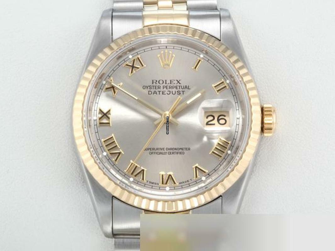 Rolex Datejust 36 36mm 16233 1995 Edelstahl Gelbgold 750 Automatik Stainless Steel 18kt Yellow Gold Jubilé-band Chronometer Oyster