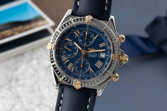  Breitling Crosswind Chronograph Stahl / Gold Automatik Herrenuhr Ref. B13055 