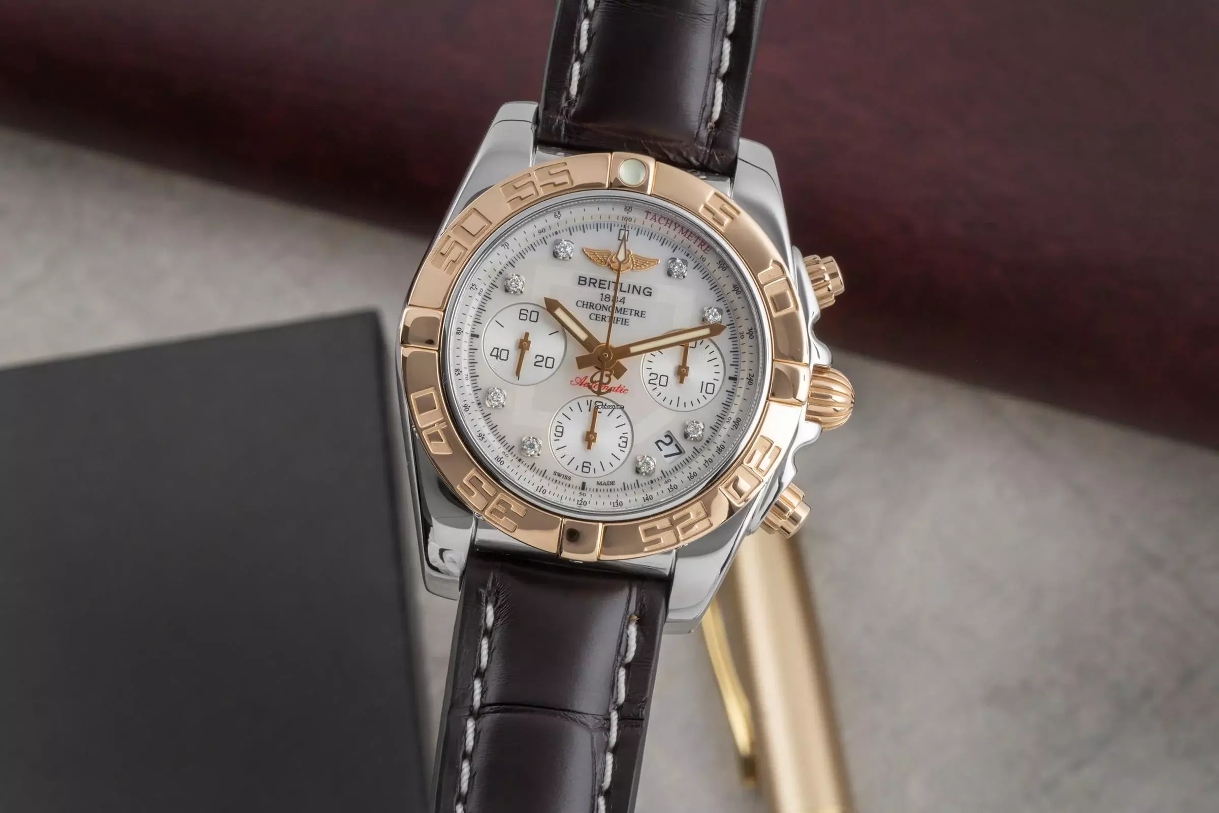 Breitling Chronomat 41 Stahl / Gold Automatik MOP Dial Herrenuhr Ref. CB0140