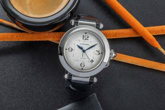 Thumbnail von Cartier Pasha 41 Automatik Datum Stahl Herrenuhr Ref. WSPA0010 Papiere 2021