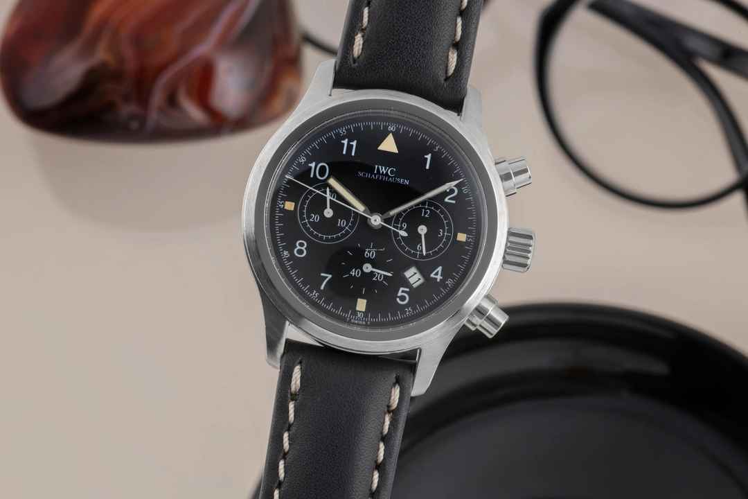  IWC Fliegeruhr Chronograph Pilot Chronograph Edelstahl Quarz Herrenuhr Edelstahl Ref. IW374101 