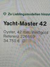 Thumbnail von Rolex Yacht-Master 42 226659 Yacht-Master 42 NEU B + P NEU-Sept. 2022-sofort verfügbar Full-Set-EU Modell !