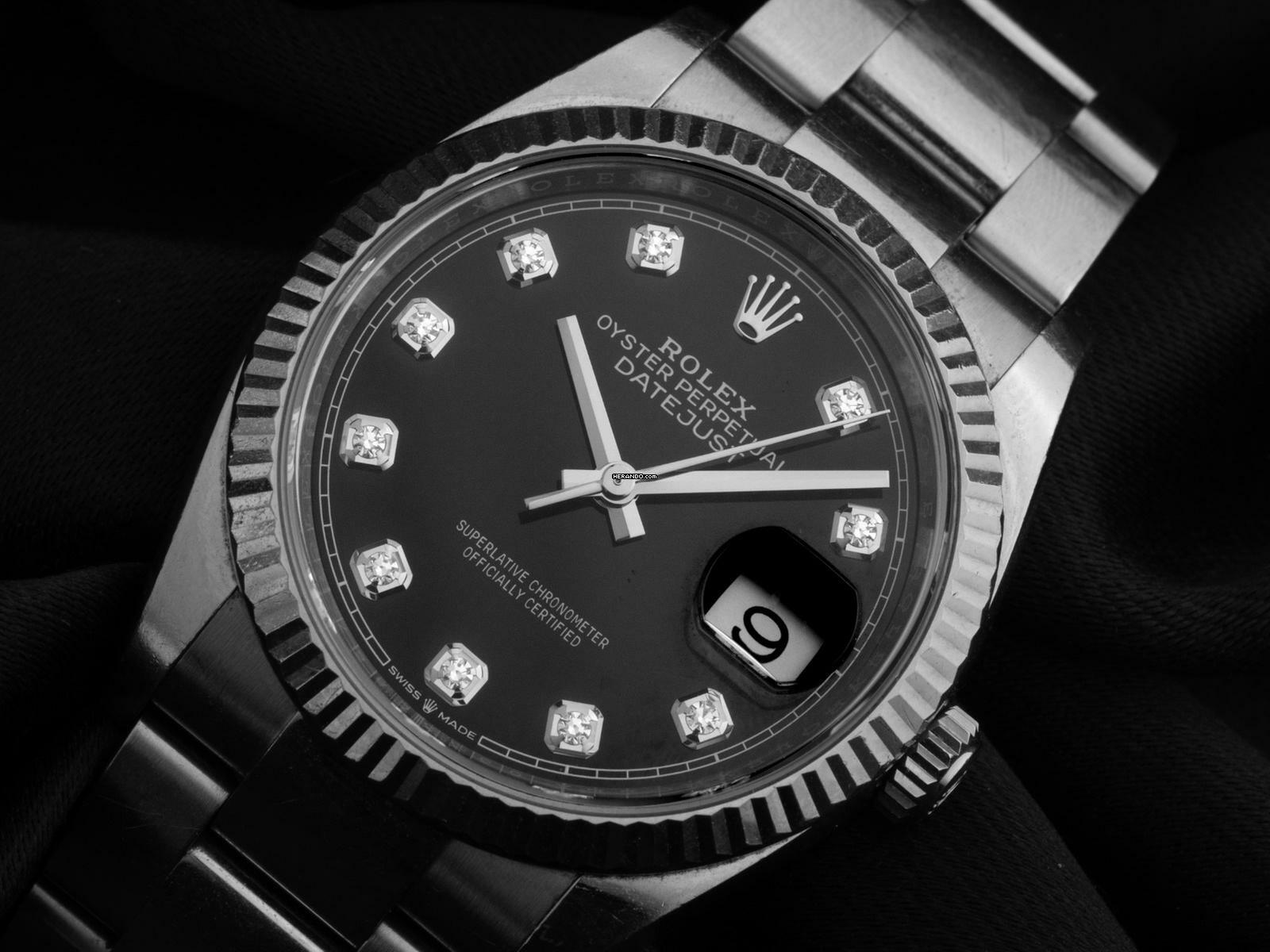  Rolex Datejust 36 Diamanten Ref.126234 Box&Beschreibung wie Neu 