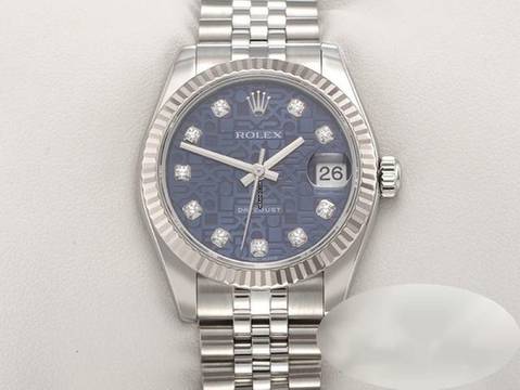  Rolex Datejust 31 31mm 178274 2010 Stahl Weissgold 750 Diamanten Automatik Stainless Steel 18kt White Gold Jubilé-band Chronometer Oyster Blue Dial 
