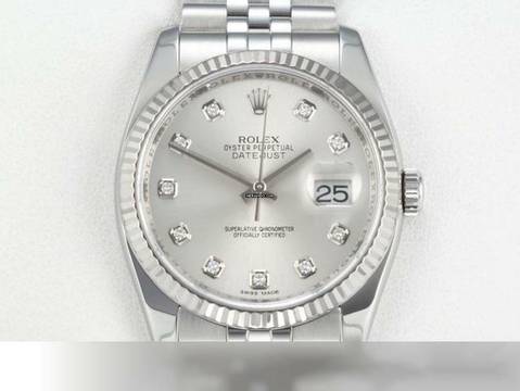  Rolex Datejust 36 36mm 116234 2017 Stahl Weissgold 750 Diamanten Automatik Stainless Steel 18kt White Gold Jubilé-band Chronometer Oyster 
