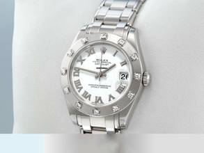 Thumbnail von Rolex Lady-Datejust Pearlmaster 34 81319 2011 Weissgold 750 Diamanten Automatik Medium 18kt White Gold