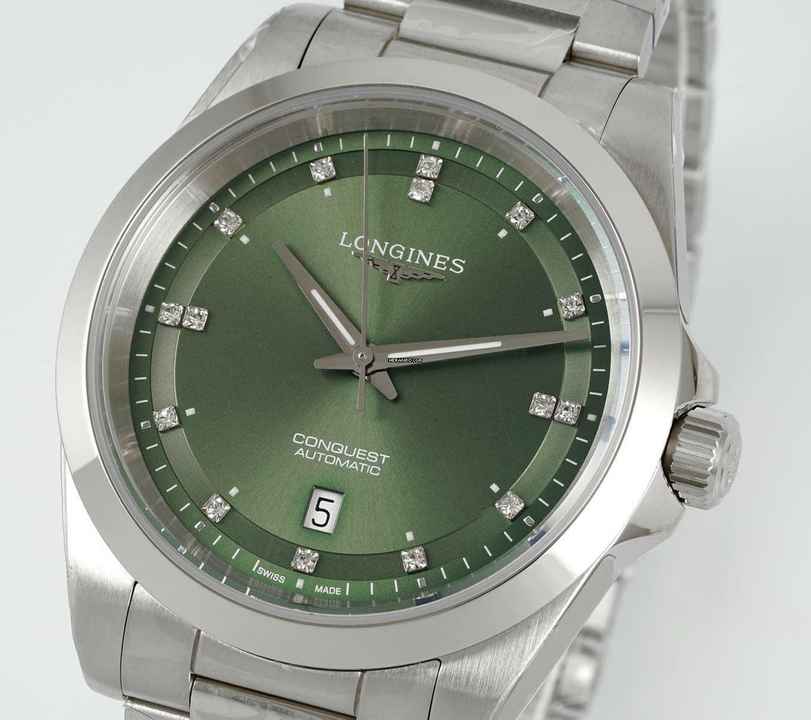  Longines Conquest Green Automatic 41mm NEW FULL SET 