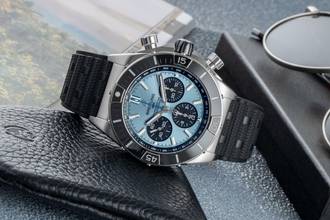 Thumbnail von Breitling Chronomat 44 B01 Ice Blue Stahl / Platin Ref. PB0136251C1S1 B&P 2024