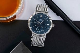 Thumbnail von IWC Portofino Handaufzug Edelstahl Handaufzug Herrenuhr Ref. IW510116 Box & Papiere 2009