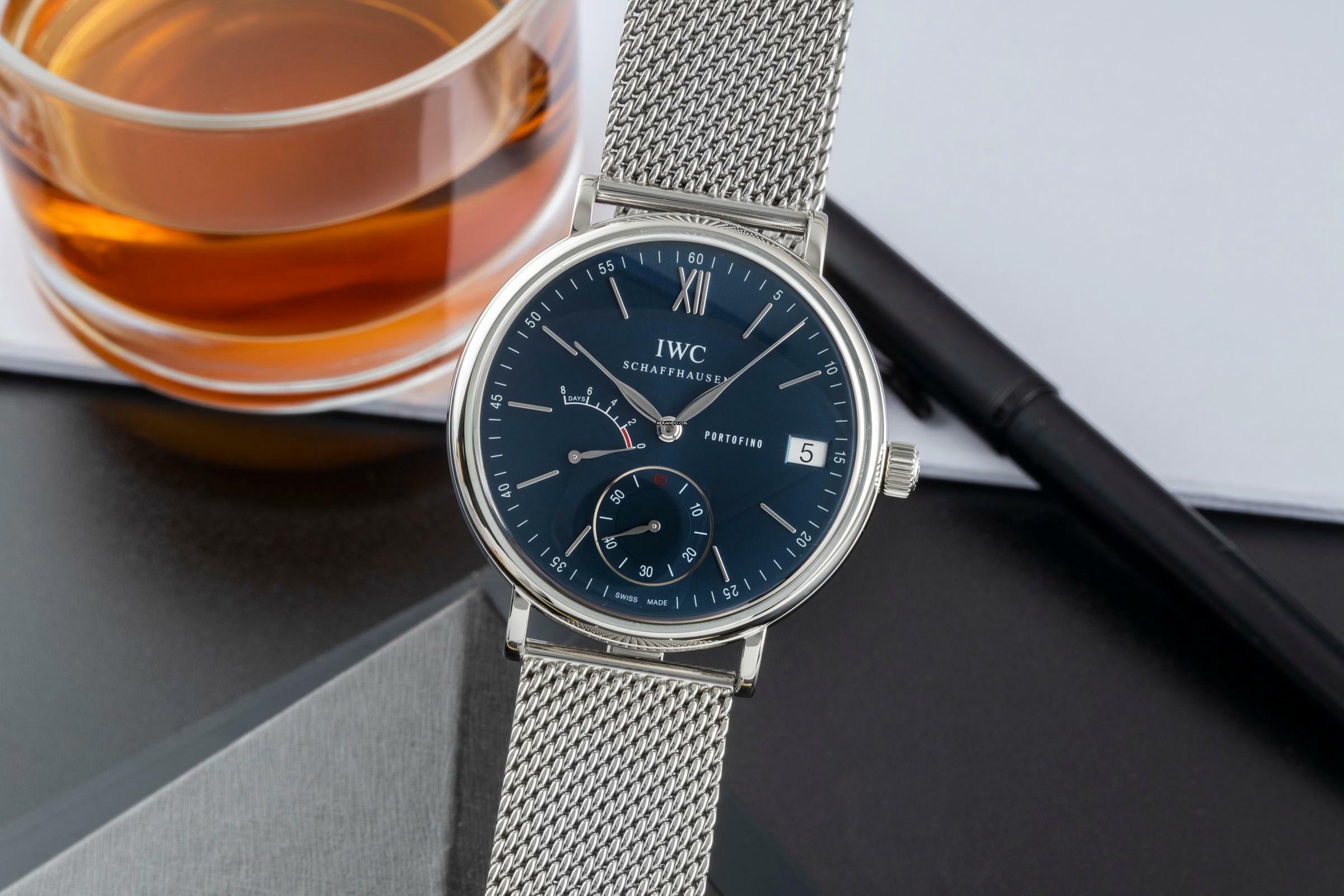 IWC Portofino Handaufzug Edelstahl Handaufzug Herrenuhr Ref. IW510116 Box & Papiere 2009