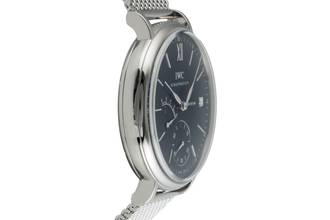 Thumbnail von IWC Portofino Handaufzug Edelstahl Handaufzug Herrenuhr Ref. IW510116 Box & Papiere 2009