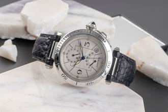 Thumbnail von Cartier Pasha GMT Power Reserve Automatik Stahl Herrenuhr Ref. W3103755