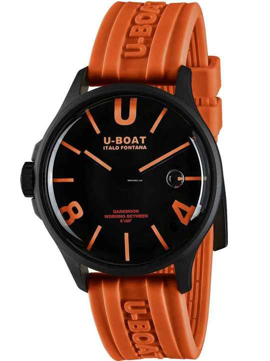  U-Boat 9538 Darkmoon Orange IPB Herrenuhr 44mm 5ATM 