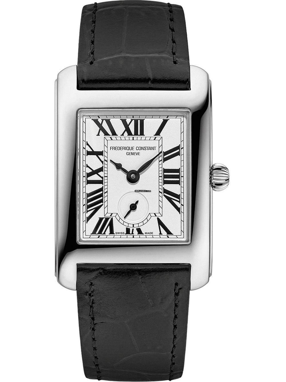  Frederique Constant FC-235S2C6 Damenuhr Klassik Karree 25mm 3ATM 