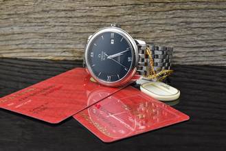 Thumbnail von Omega De Ville Prestige Co Axial Blue 39,5MM Automatic - Full Set 2017