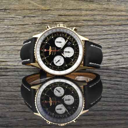  Breitling Navitimer 01 Panda Dial 18k Roségold unpoliert RB012012 Full Set 