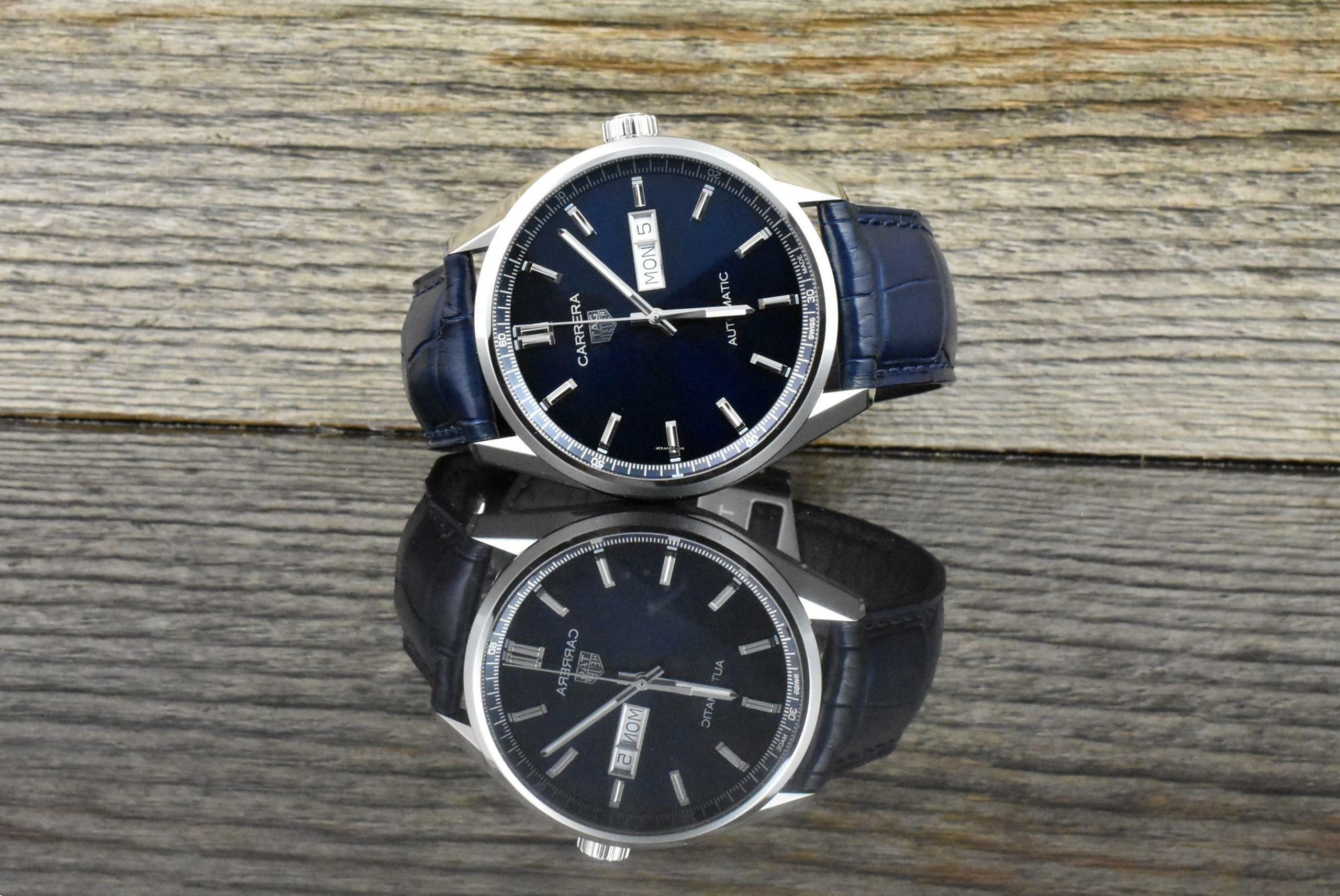 TAG Heuer Carrera Calibre 5 Day-Date Calibre 5 Blue 39MM Automatic UNGETRAGEN / UNWORN - 2022