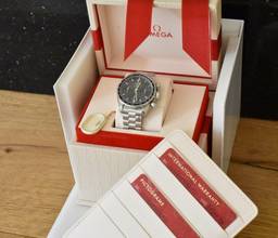 Thumbnail von Omega Speedmaster Date 38 Co-axial Chronograph Gray Dial Full Set 2018