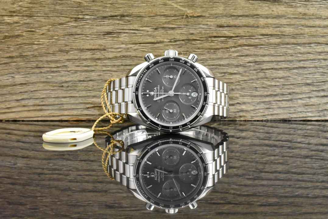  Omega Speedmaster Date 38 Co-axial Chronograph Gray Dial Full Set 2018 