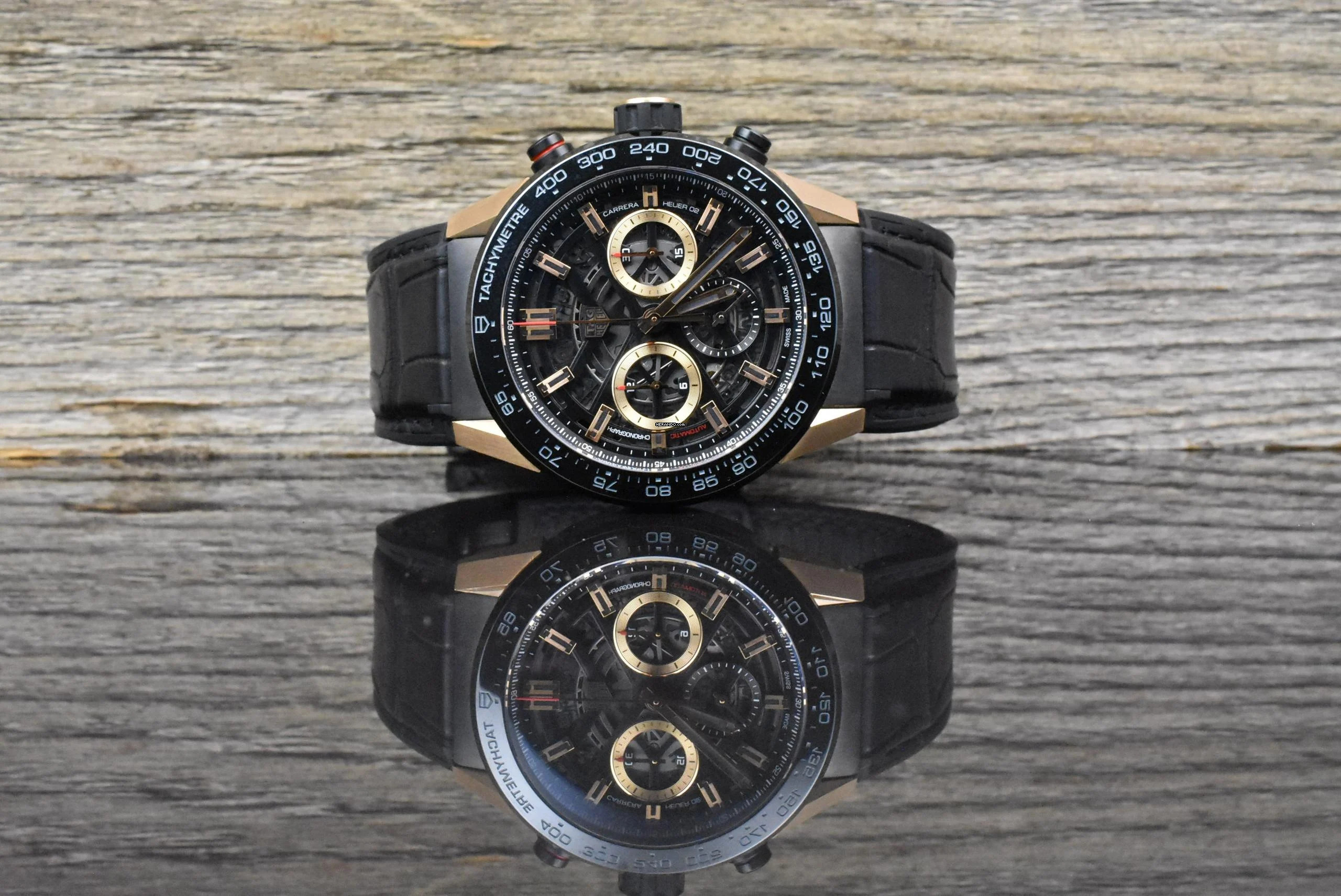 TAG Heuer Carrera Calibre Heuer 02 Roségold / Ceramic Skeleton 45MM Chronograph 2021 Full Set