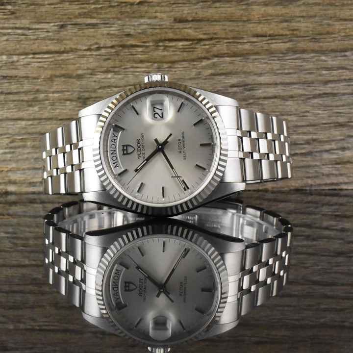  Tudor Prince Date Day 76214 Stahl / Weißgold - Silver Dial Automatic 