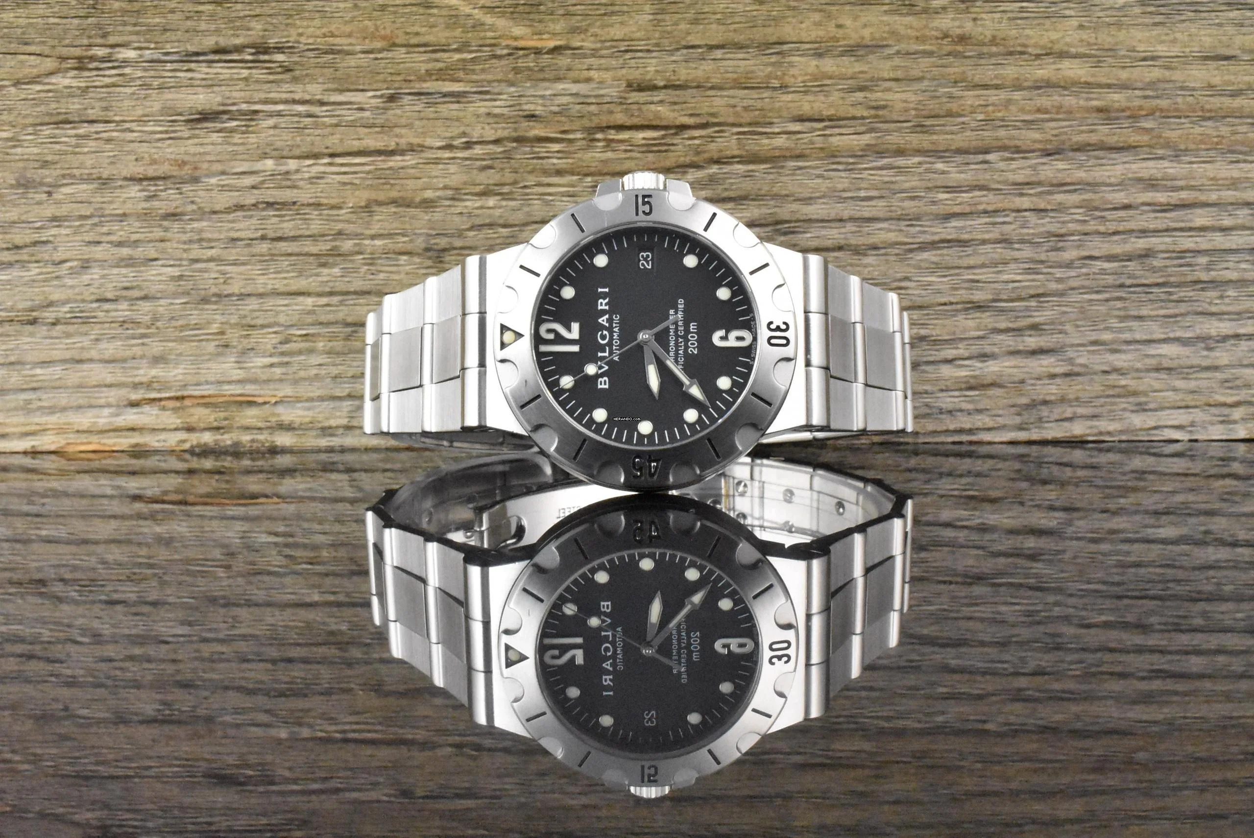  Bulgari Diagono Scuba SD38S Black Dial Automatic Full Set 1997 