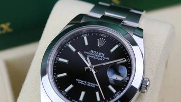 Thumbnail von Rolex Datejust 41 Steel Oyster - Black - like New LC100 - Fullset - 04/2021