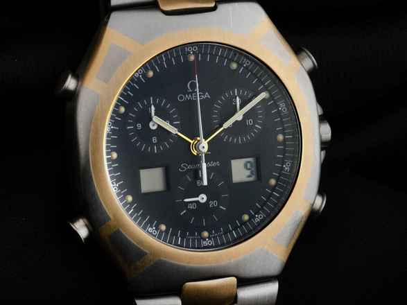  Omega Seamaster Polaris Chronograph Ref.386.1231 1986 Box&Beschreibung sehr gut Vintage 