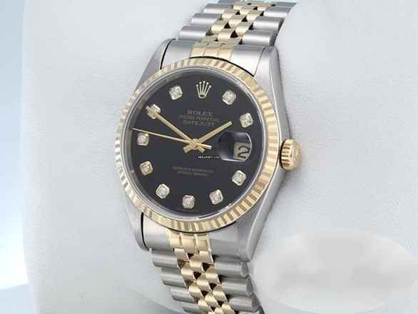  Rolex Datejust 36 36mm 16233 1995 Stahl Gelbgold 750 Diamanten Automatik 