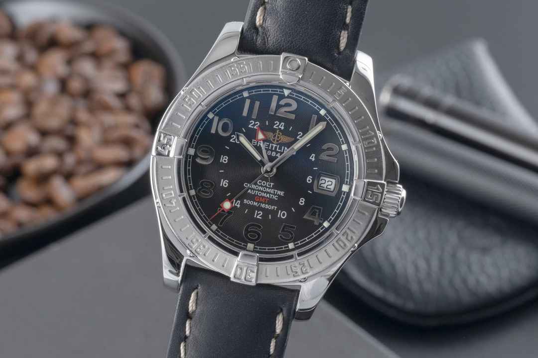  Breitling Colt GMT Black Dial Edelstahl Automatik Herrenuhr Ref. A32350 