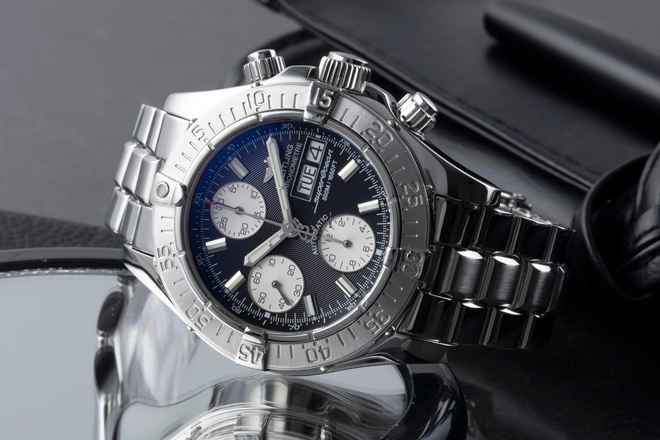  Breitling Superocean Chronograph II Stahl Automatik Herrenuhr Ref. A13340 Papiere 