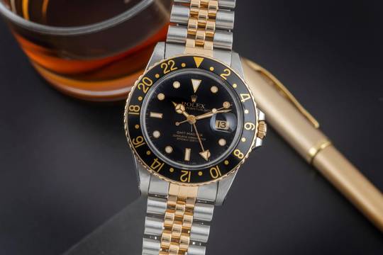  Rolex GMT-Master Stahl / Gold Automatik Herrenuhr Oyster Perpetual Ref. 16753 