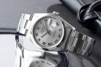 Thumbnail von Rolex Datejust 36 Oyster Silver Roman Dial Stahl Automatik Herrenuhr Ref. 116200