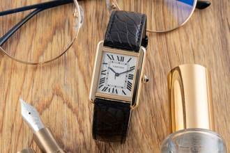 Thumbnail von Cartier Tank Solo Lady SM Stahl / Gold Lady Damenuhr Ref. W5200002 Papiere 2015