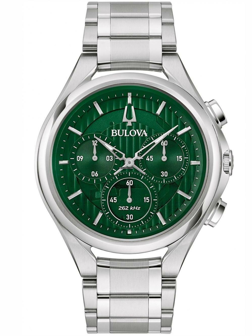  Bulova 96A297 Curv Herrenuhr Chronograph 45mm 3ATM 