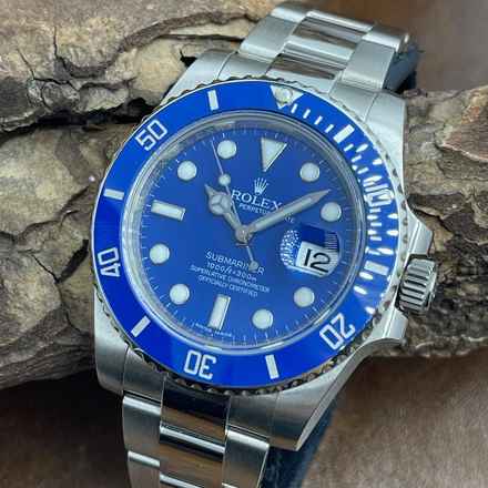  Rolex Submariner Date Submariner Smurf 750 Weißgold - FULLSET 2009 EU - Ref. 116619LB 