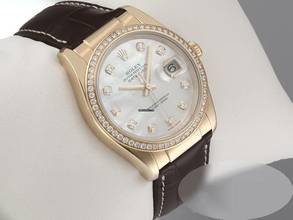 Thumbnail von Rolex Datejust 36 36mm 116188 Gelbgold 750 Perlmutt Diamanten Automatik 18kt Yellow Gold Damen Mop Oyster Perpetual