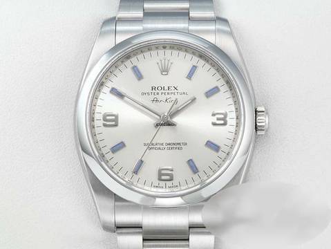  Rolex Air King 34mm Edelstahl 114200 Automatik Air King Medium Stahl Stainless Steel Oyster-band Chronometer Silver Dial 