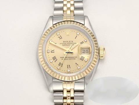  Rolex Lady-Datejust Edelstahl Gelbgold 750 Diamanten Automatik Gold Stahl Stainless Steel 18kt Yellow Gold Jubilé-band Chronometer Oyster 