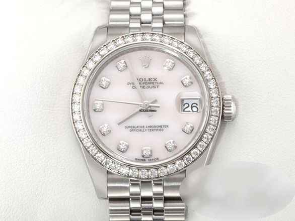  Rolex Datejust 31 31mm 178384 2011 Stahl Weissgold 750 Cacholong Diamanten Stainless Steel 18kt White Gold Jubilé-band Chronometer Oyster 