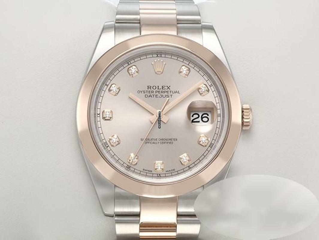  Rolex Datejust 41 41mm 126301 Edelstahl Rosegold 750 Diamanten Automatik Stahl Gold 