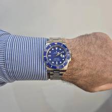 Thumbnail von Rolex Submariner Date Smurf Ouro Branco Blue Dial 40mm Automático Completo