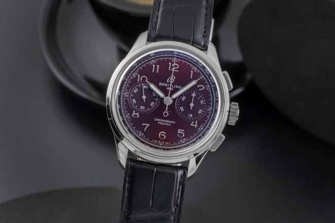  Breitling Premier Chronograph Stahl Handaufzug Ref. AB0930D41K1P1 Limited 